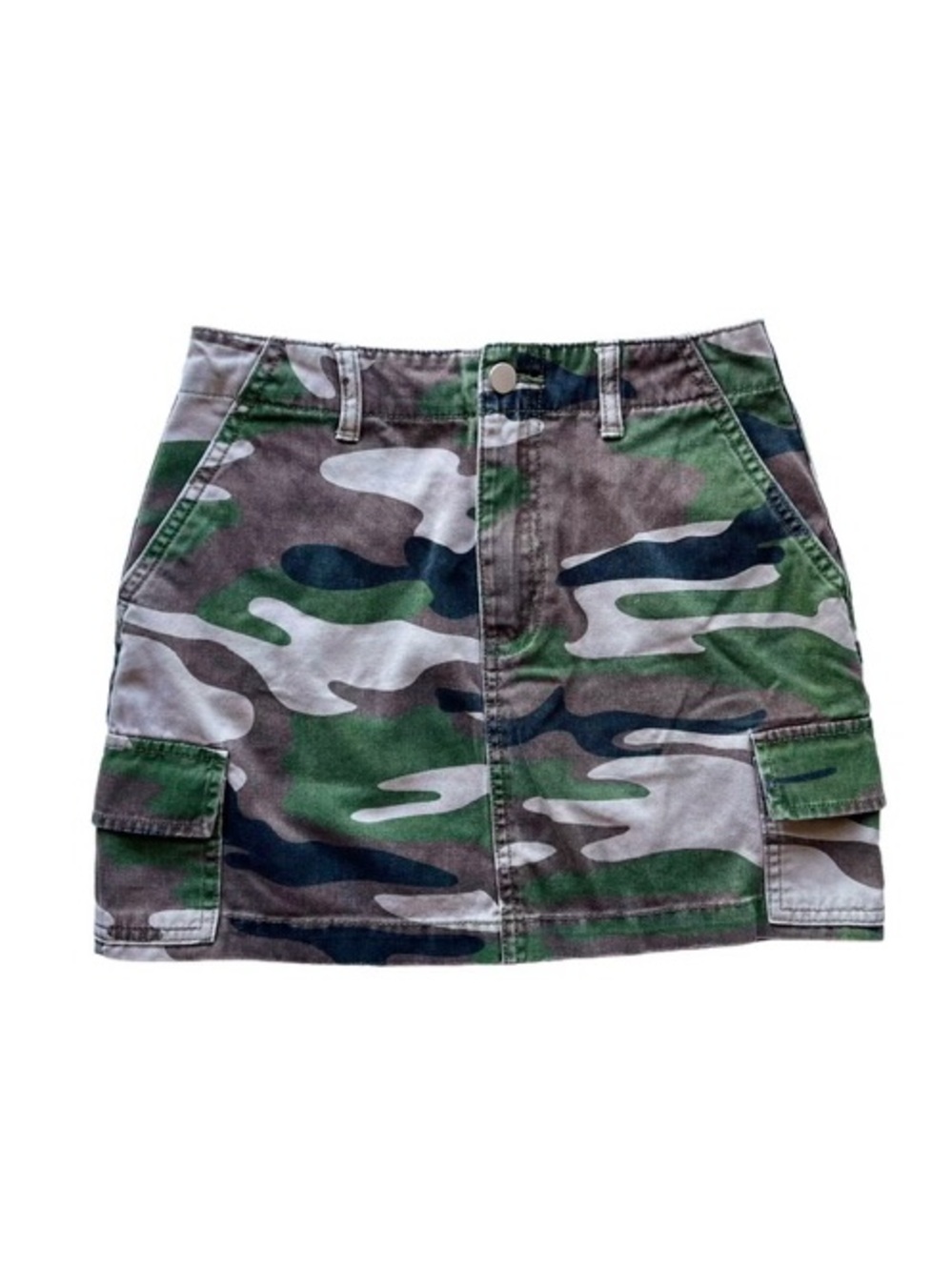 Forever 21 Camo Cargo Mini Skirt Womenβs Small Y2K
